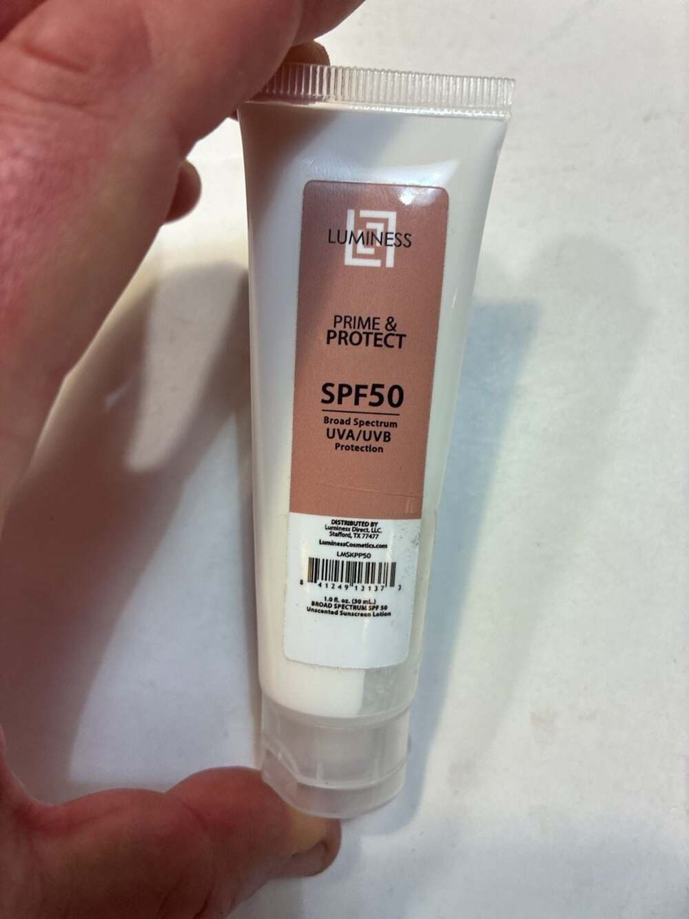 Luminess Prime & Protect SPF 50 Broad Spectrum UVA/UVB Sunscreen Lotion 1.0 fl.